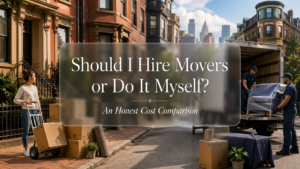 Boston moving cost comparison cover image for hiring movers vs DIY move