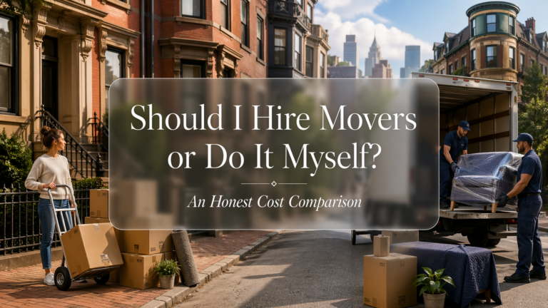 Boston moving cost comparison cover image for hiring movers vs DIY move