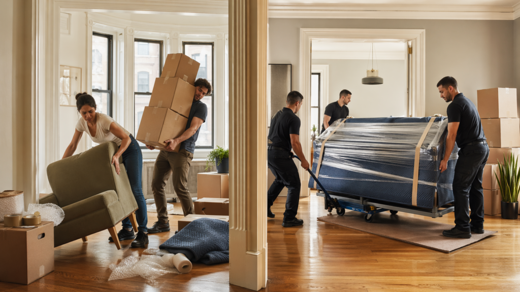 Comparison between DIY moving and hiring professional movers in Boston